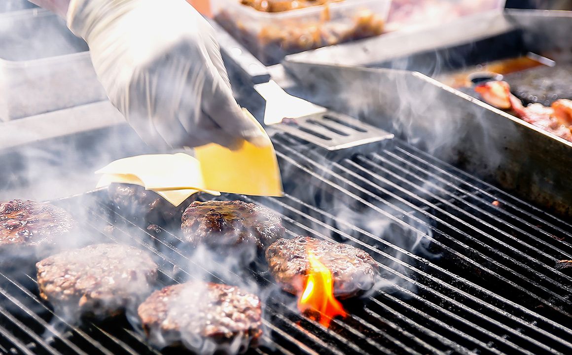 our services barbeque food station